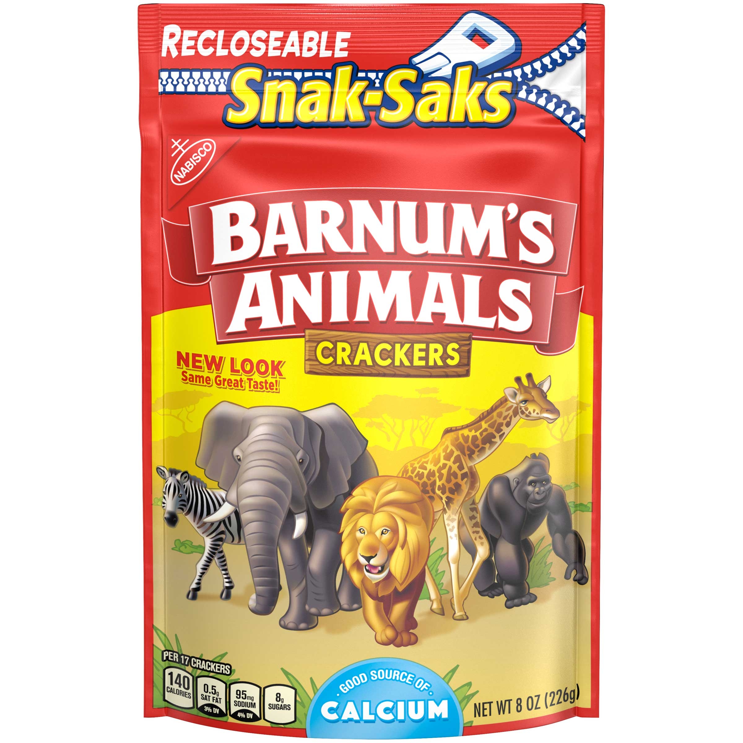 Nabisco Barnums Lunchbox Crackers Snak Saks, 8 Ounce -- 12 per case
