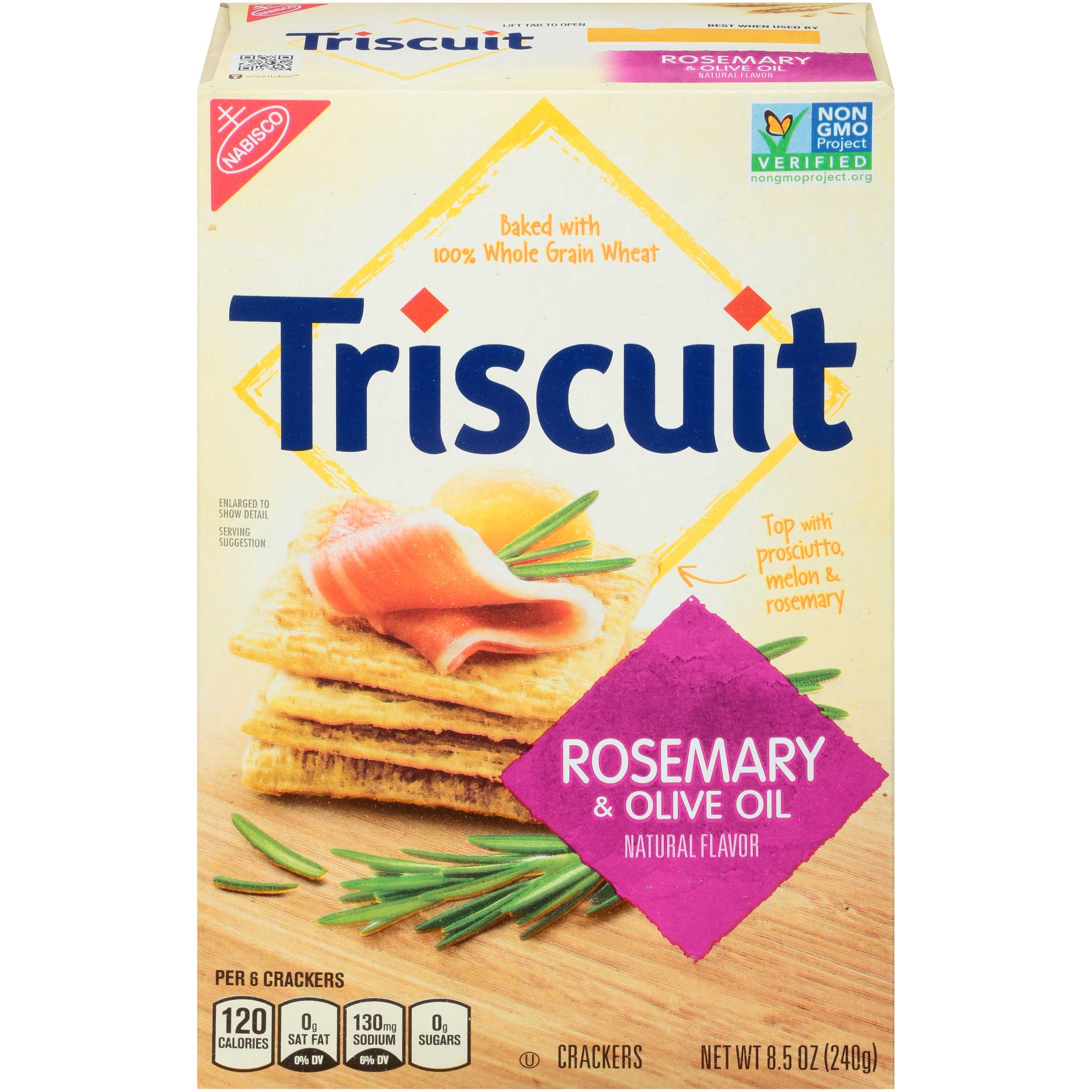 Nabisco Triscuit Rosemary and Olive Oil Crackers, 8.5 Ounce -- 6 per case.