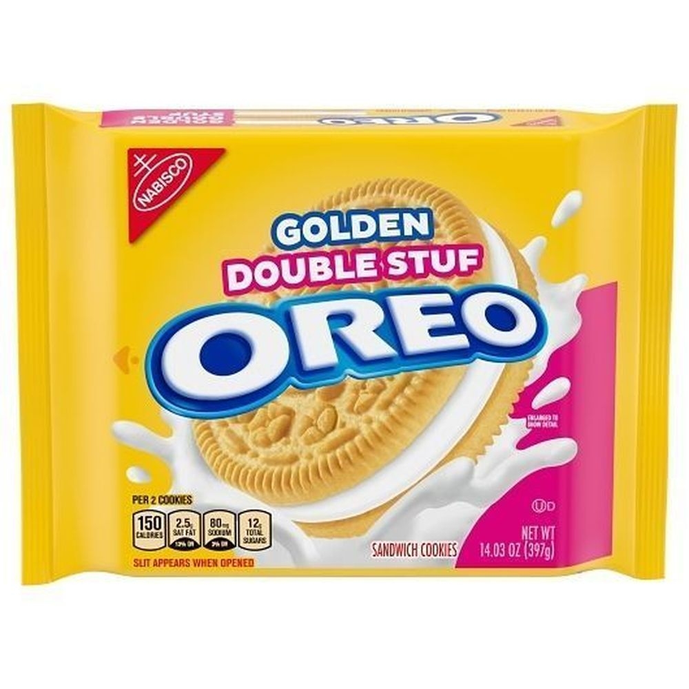 Golden Oreo Double Stuf Sandwich Cookies, 14.03 Ounce -- 12 per case
