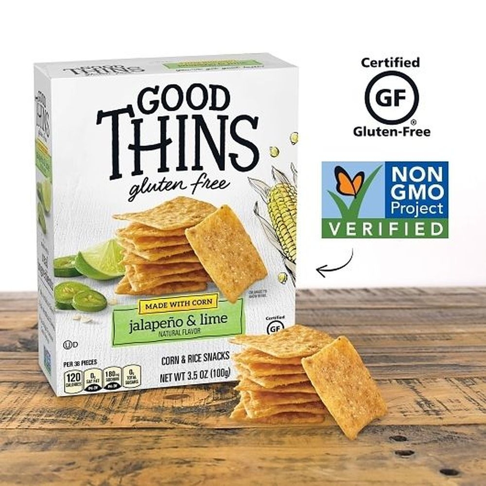 Good Thins Corn Lime and Jalapeno Crackers, 3.5 Ounce -- 6 per case