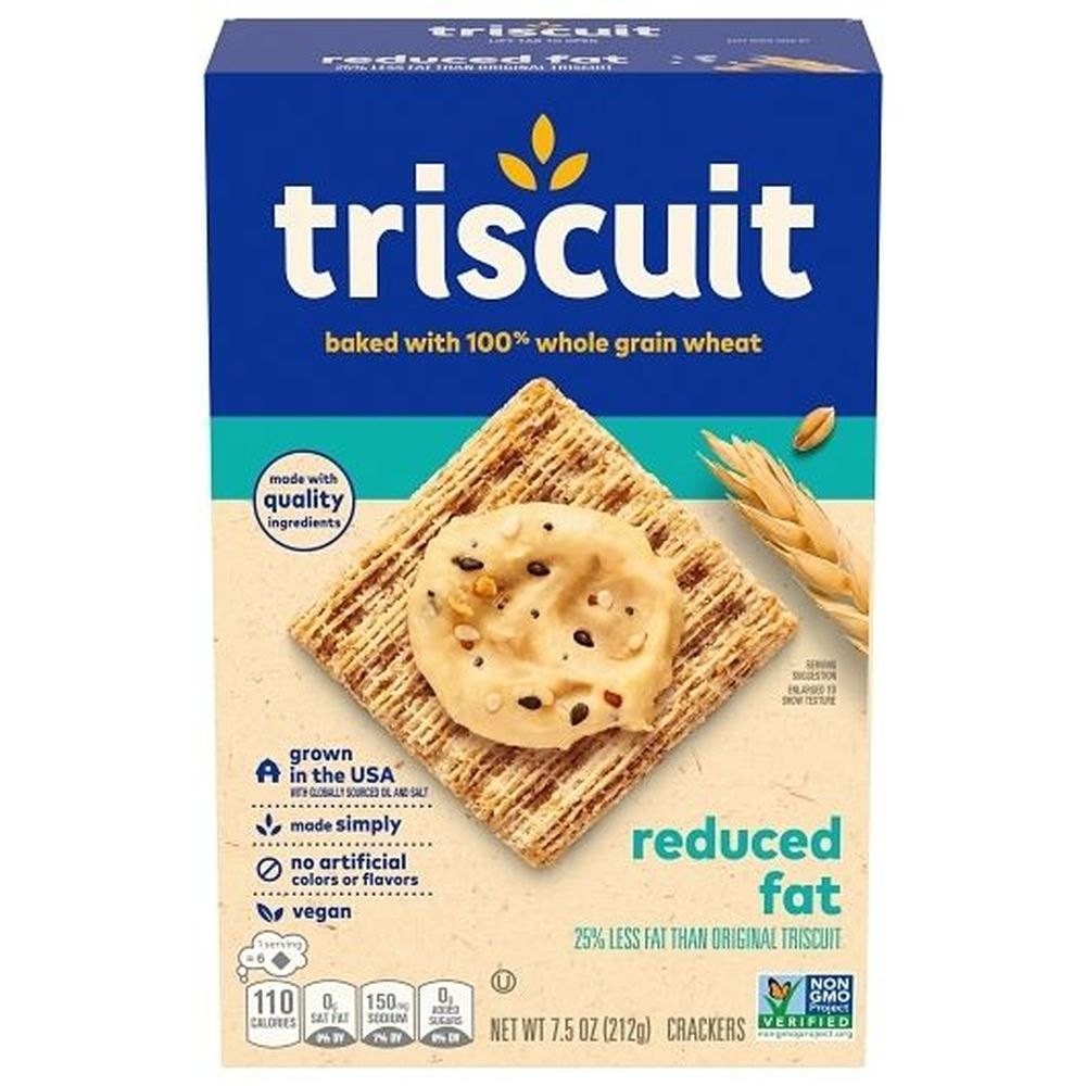 Triscuit Reduced Fat Whole Grain Wheat Cracker, 7.5 Ounce -- 6 per case