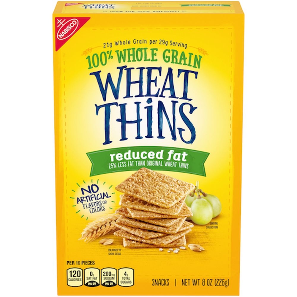 Wheat Thins Reduced Fat Cracker, 8 Ounce -- 6 per case