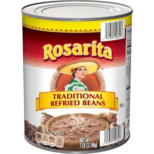 Rosarita Original Refried Beans, 112 Ounce -- 6 per case