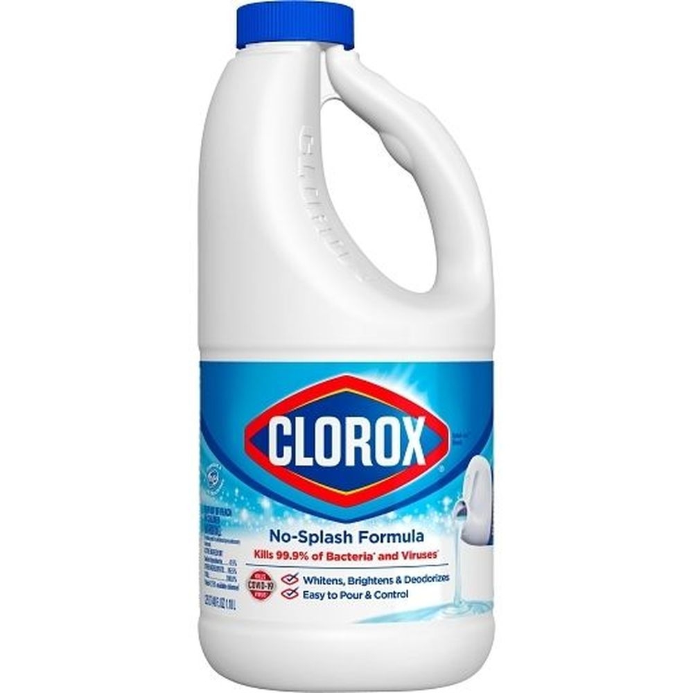 Clorox Regular Splashless Liquid Bleach, 40 Fluid Ounce - 6 per case