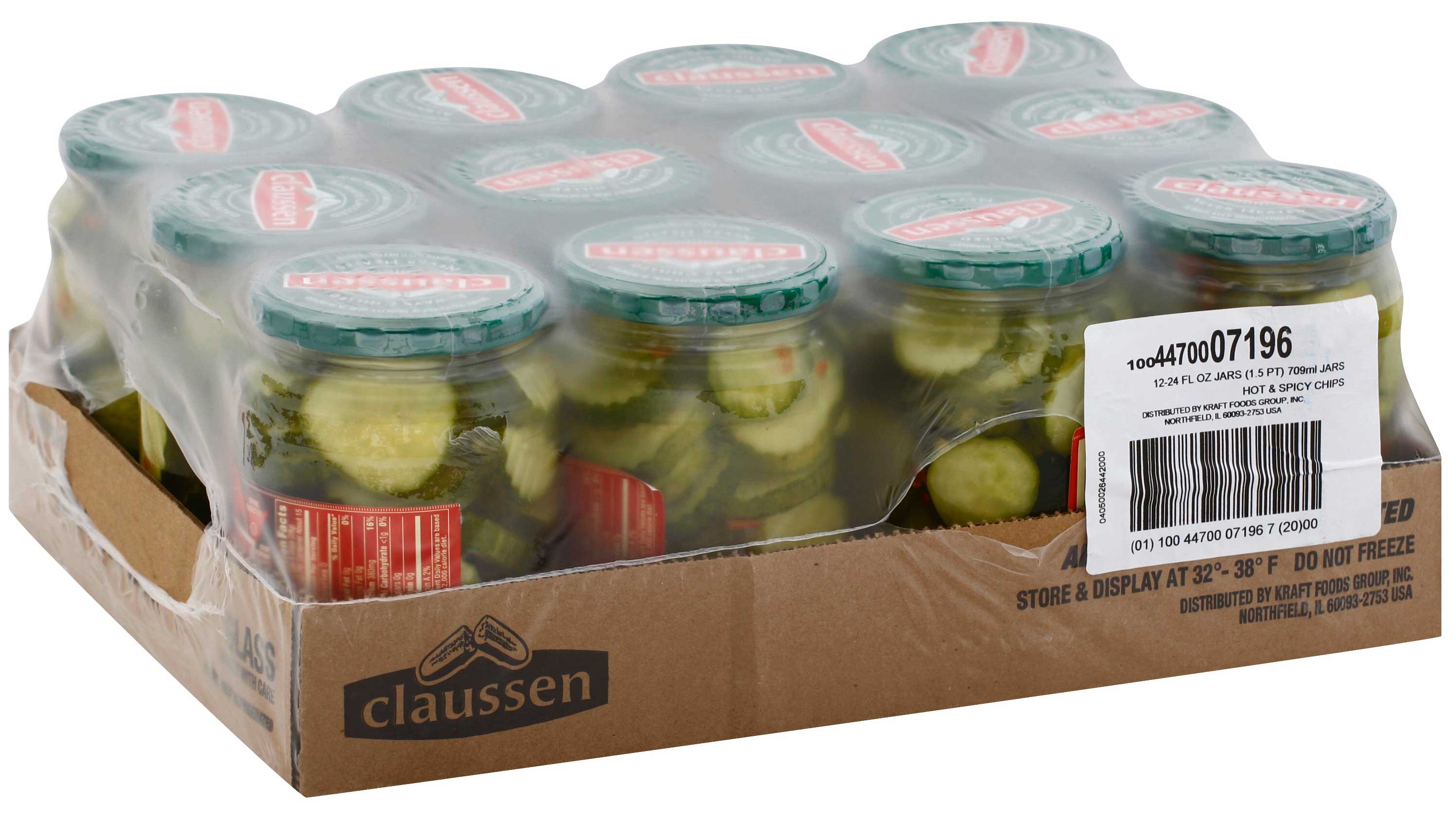Claussen Hot and Spicy Chips Pickle, 24 Fluid Ounce -- 12 per case