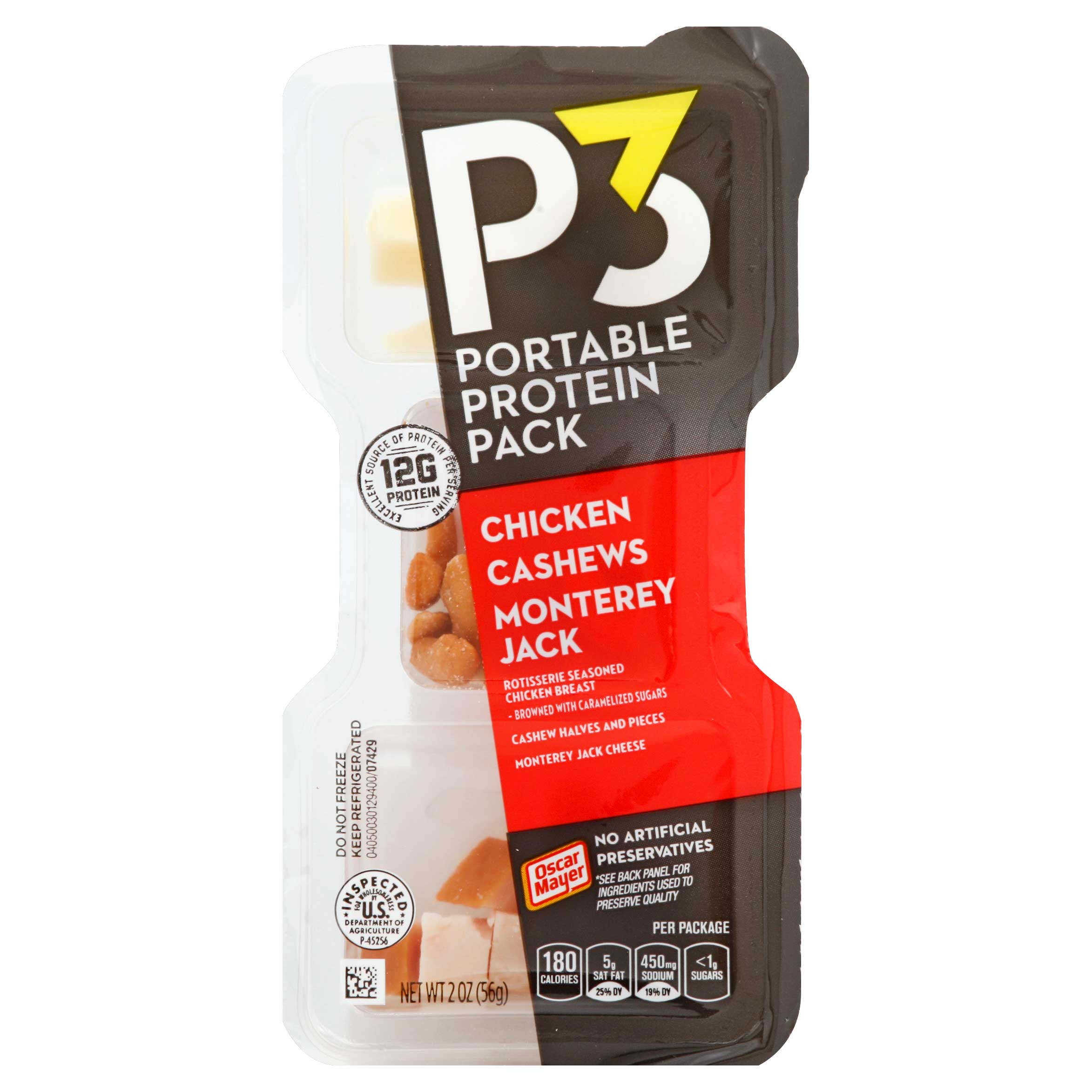 Oscar Mayer P3 Portable Protein Pack, 2 Ounce -- 10 per case