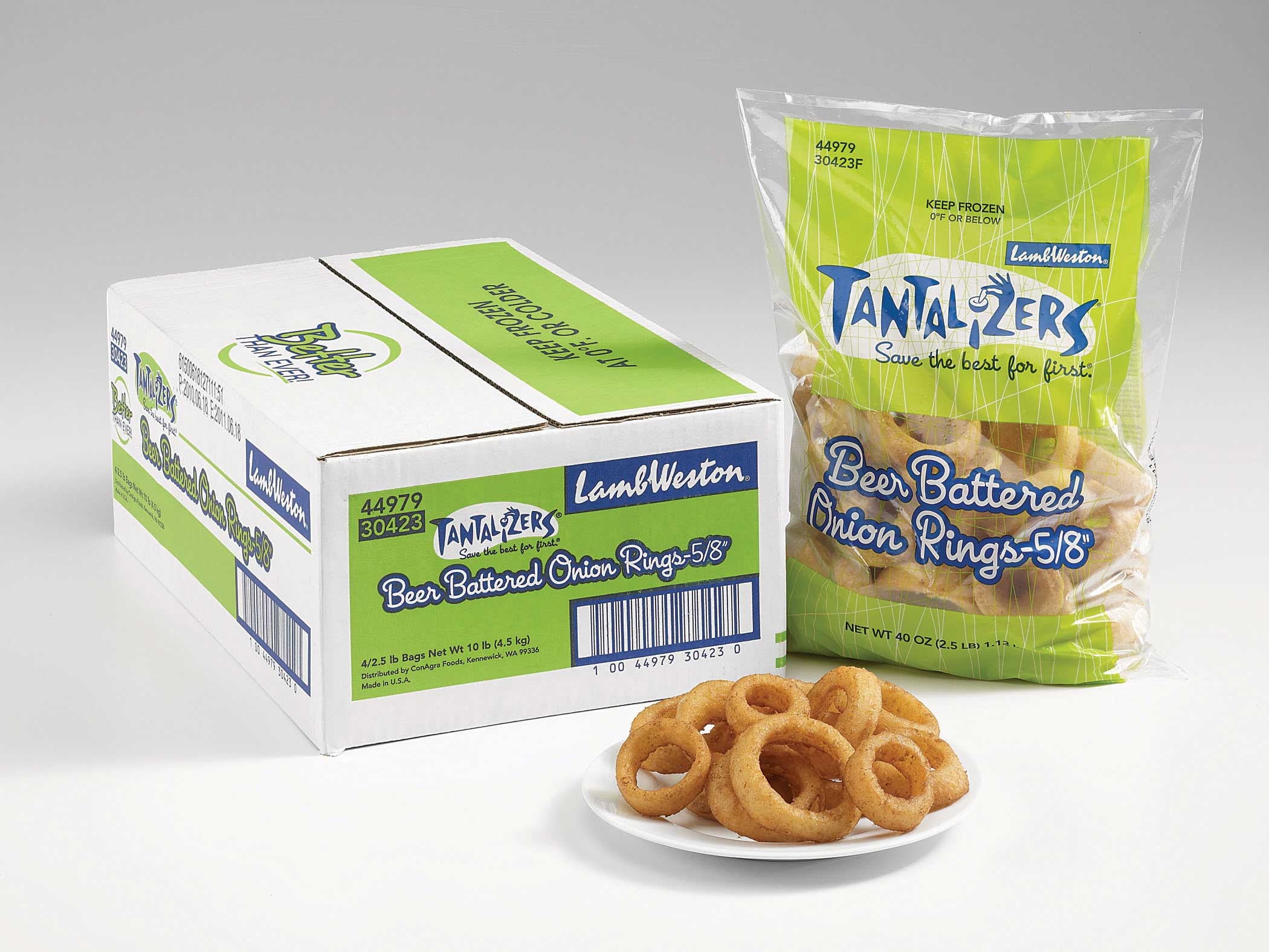 Lamb Weston Tantalizers Beer Battered Onion Ring - Appetizer, 2.5 Pound -- 4 per case.