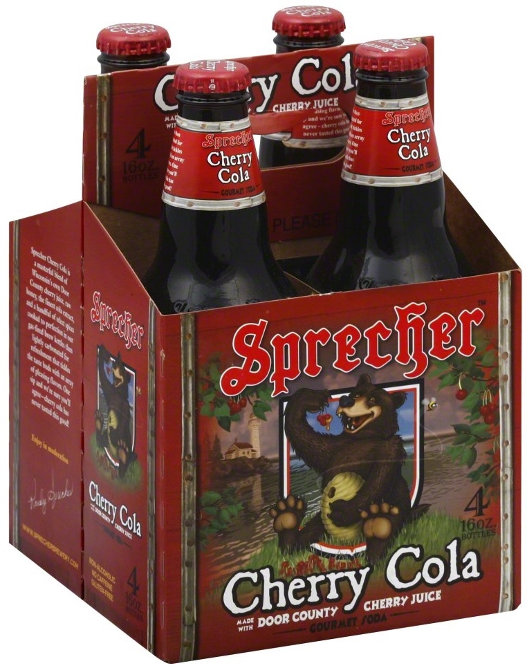 Sprecher Cherry Cola Soda, 64 Fluid Ounce -- 6 per case