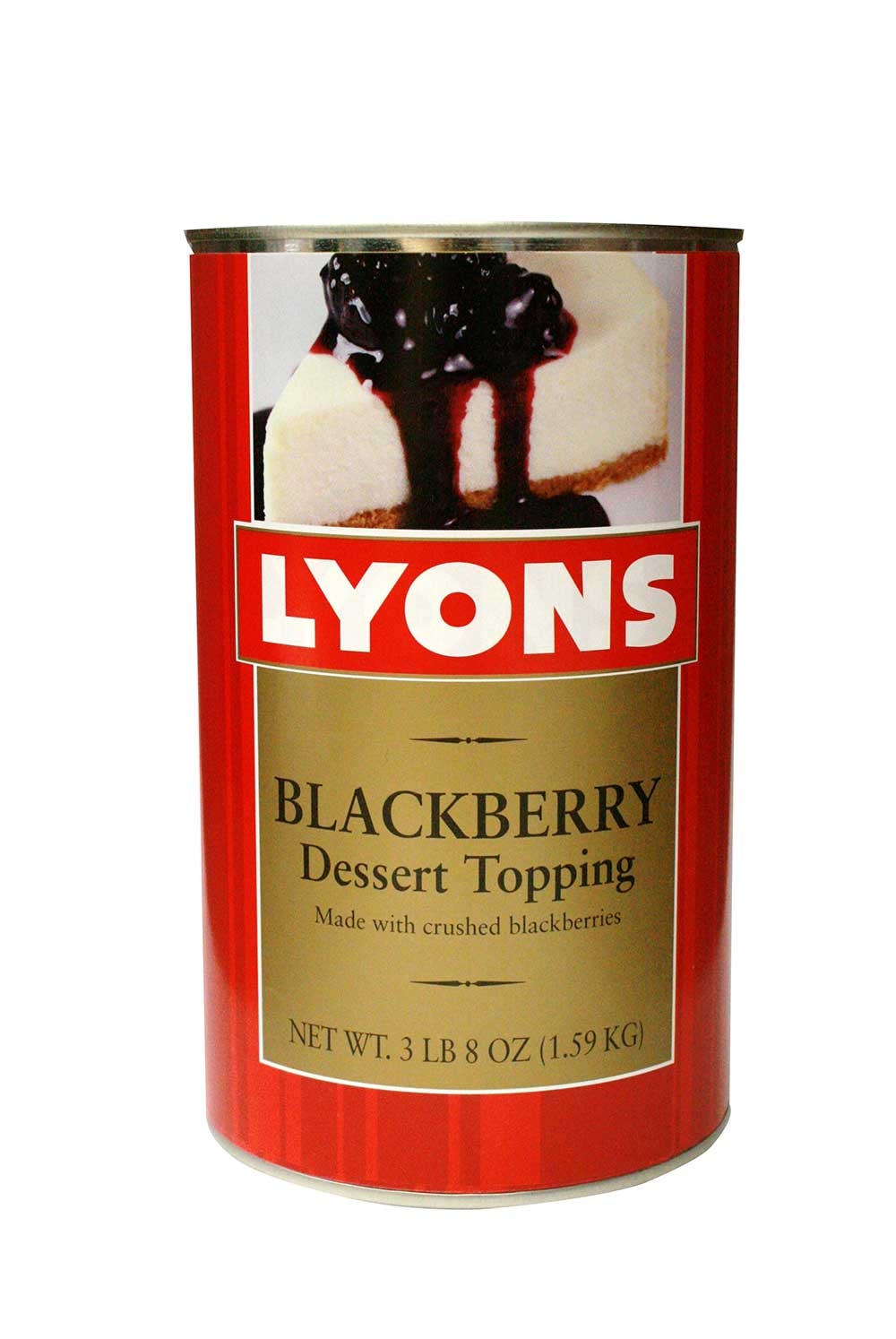 Lyons Crushed Blackberries Sundae Topping, Number 5 Can -- 6 per case