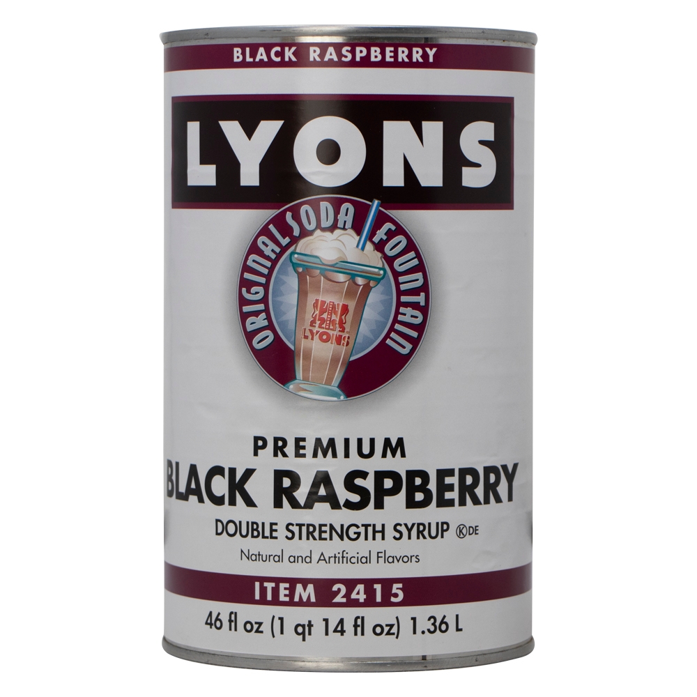 Lyons Premium Black Raspberry Double Strength Shake Syrup, Number 5 Can -- 6 per case