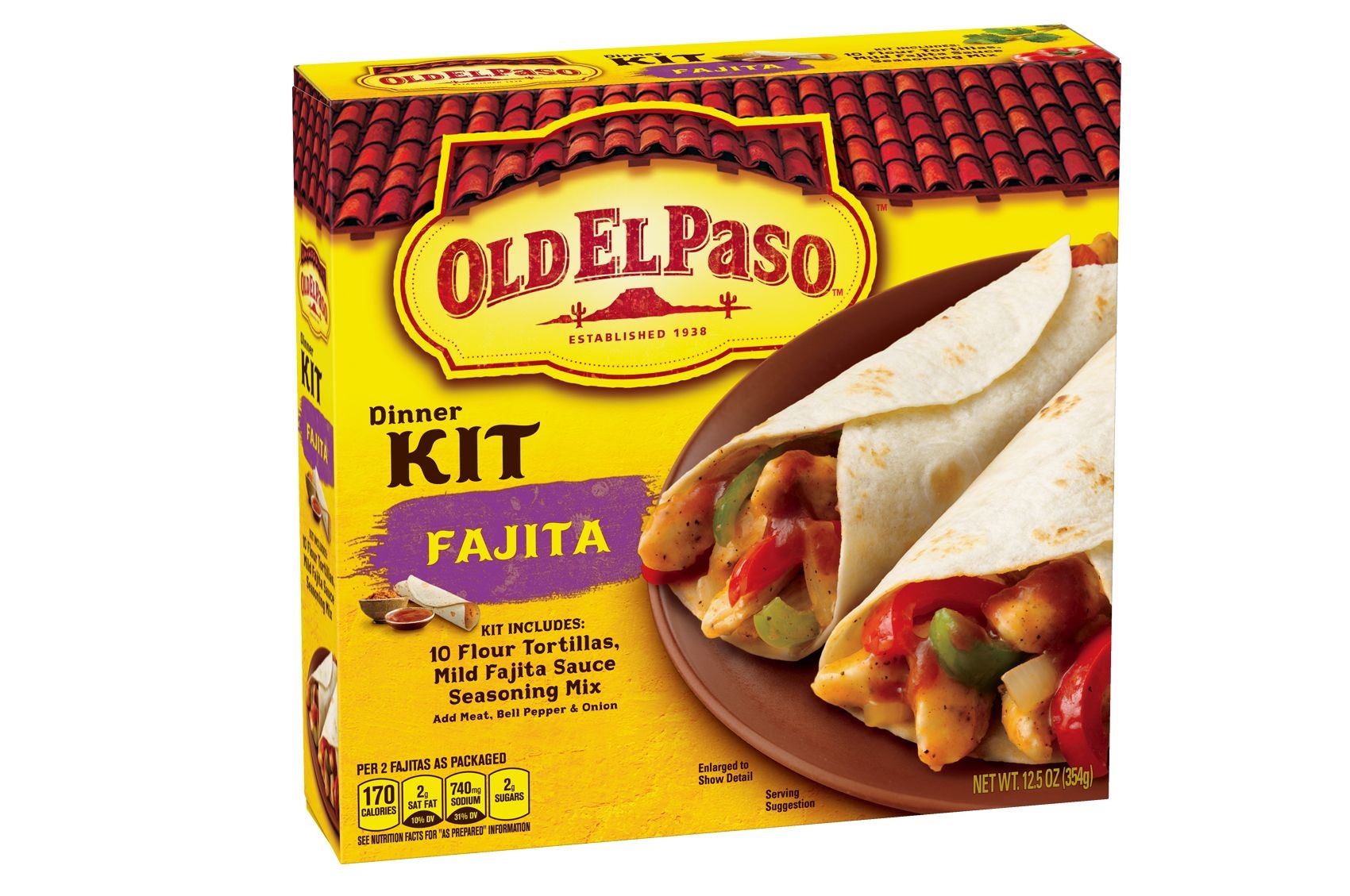 Old El Paso Fajita Dinner Kit, 12.5 Ounce -- 12 per case.