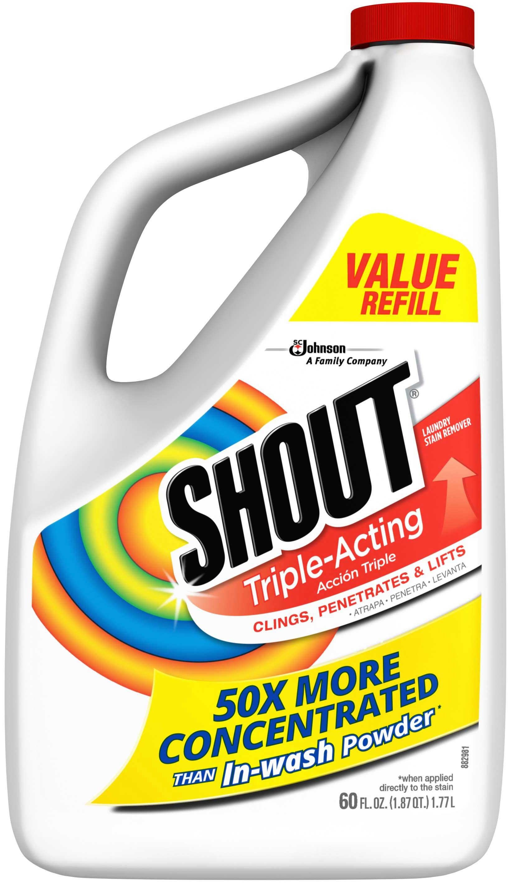 Shout Laundry Liquid Refill, 60 Fluid Ounce -- 6 per case.