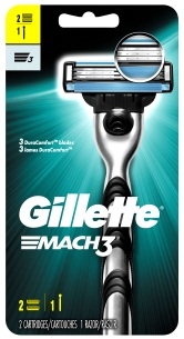 Gillette Mach III Razor, 6 count per pack -- 36 per case