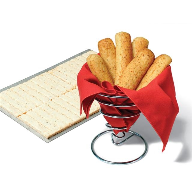 Bridgford White Whole Wheat Cheesy Garlic Breadstick Dough -- 320 per case.