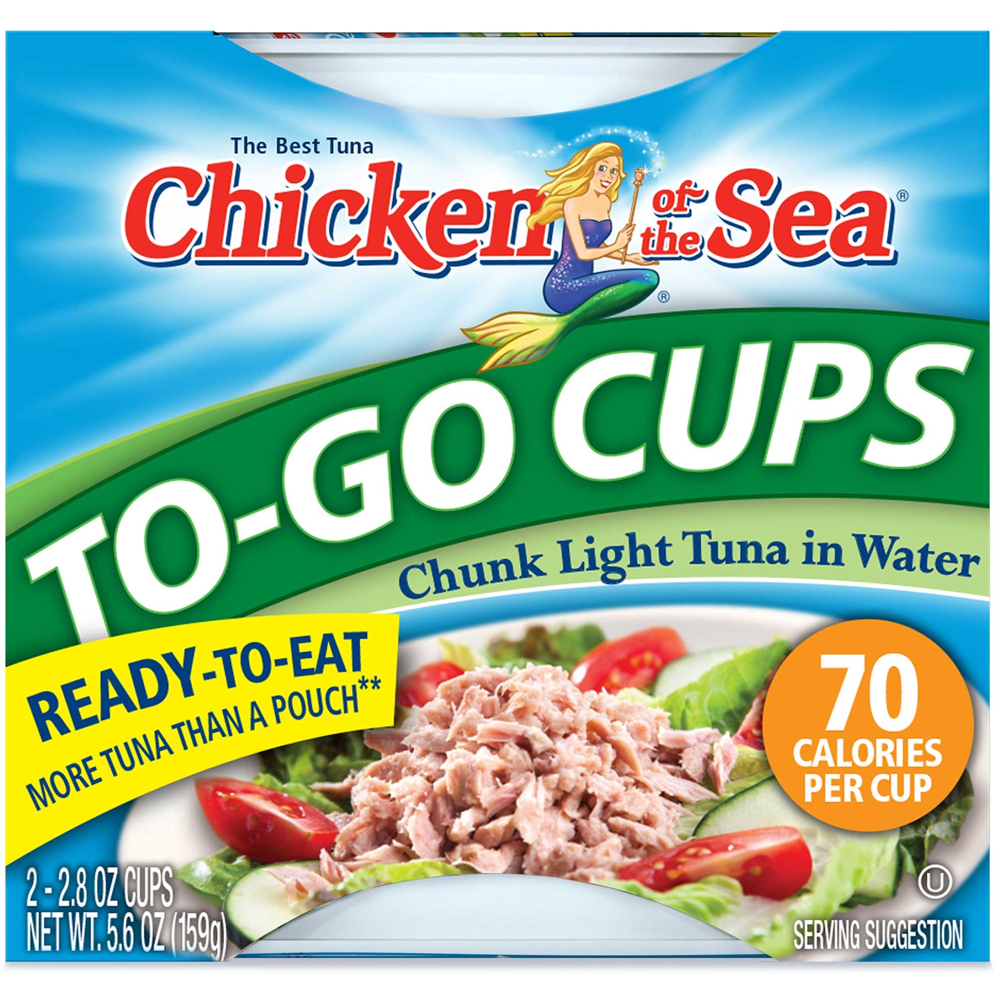 Chicken of the Sea Chunk Light Tuna in Water Cup, 2.8 Ounce -- 8 per case.