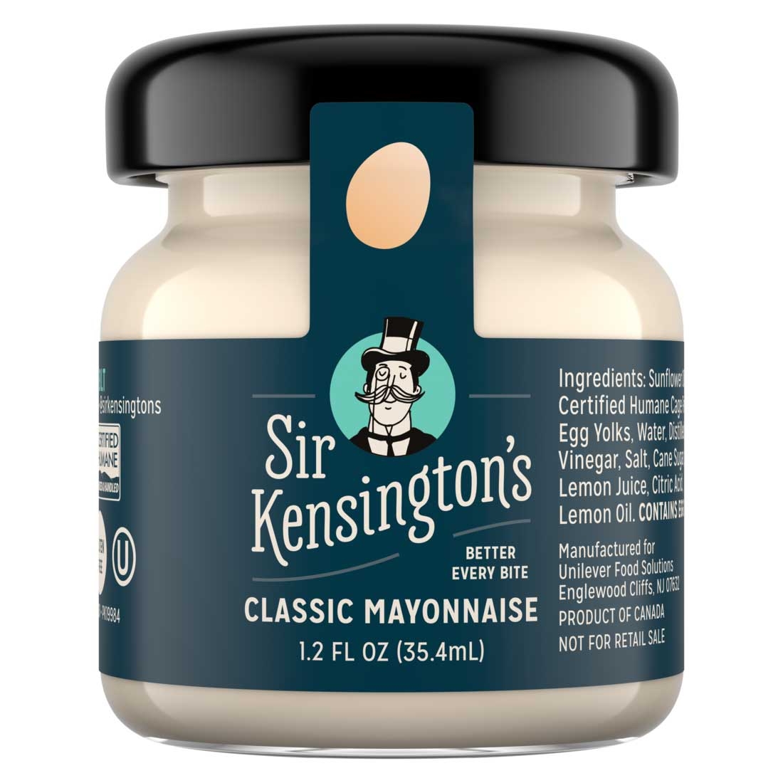 Sir Kensington's Classic Mayonnaise Room Service Jar, 1.2 Ounce -- 72 per case
