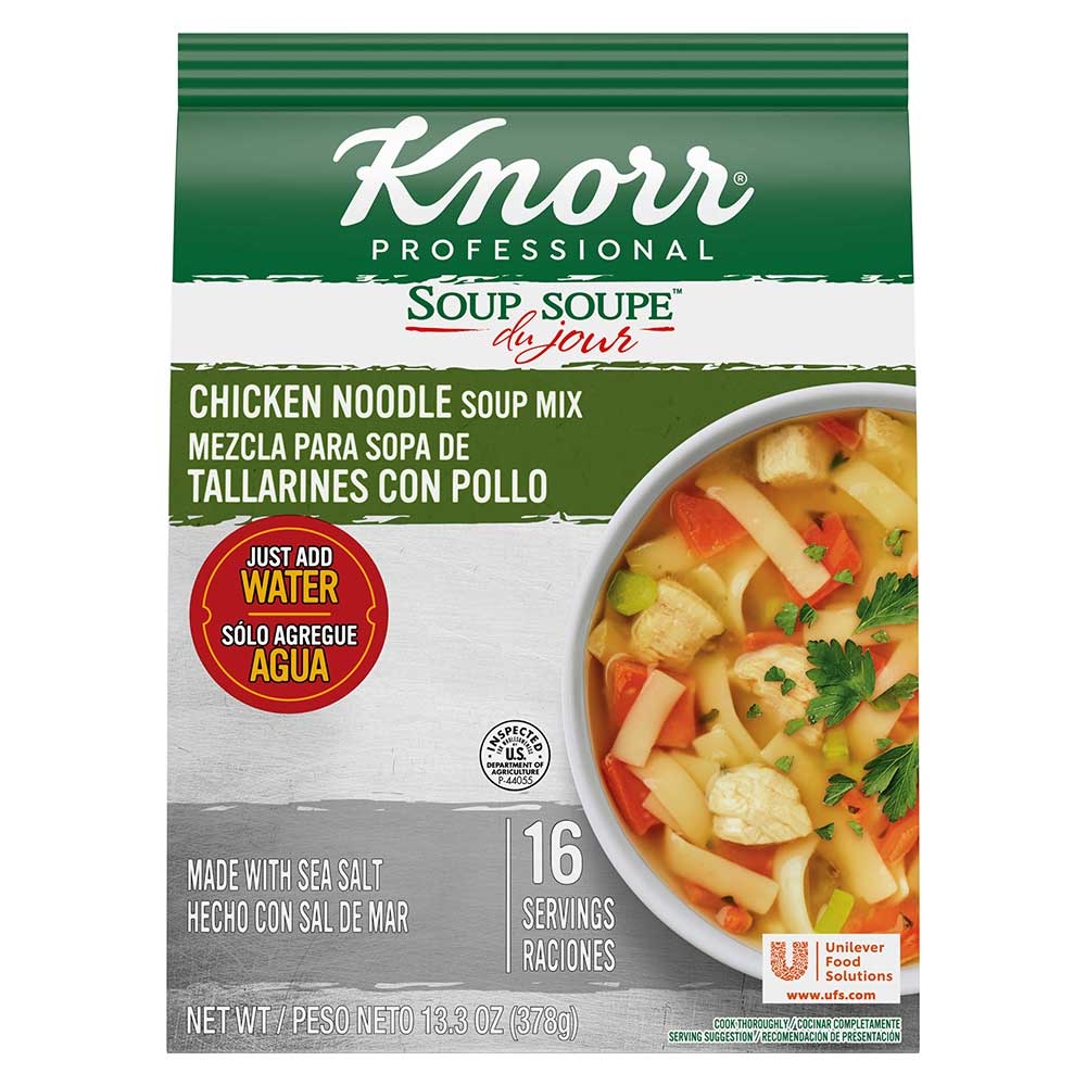 Knorr Professional Soup du Jour Chicken Noodle Soup Mix, 13.3 ounce -- 4 per case