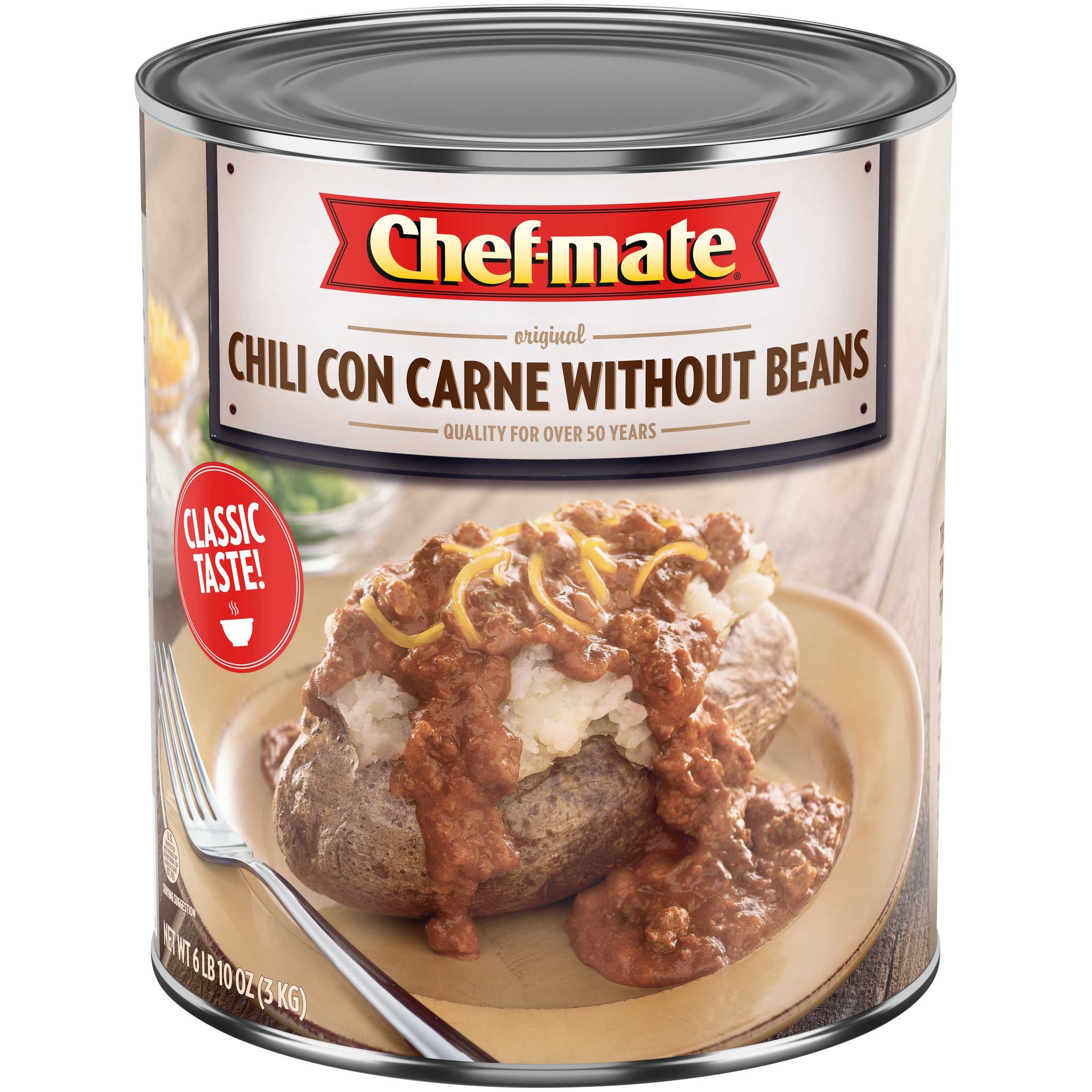 Chef-Mate Original Chili Con Carne without Beans - 106 oz. can, 6 per case