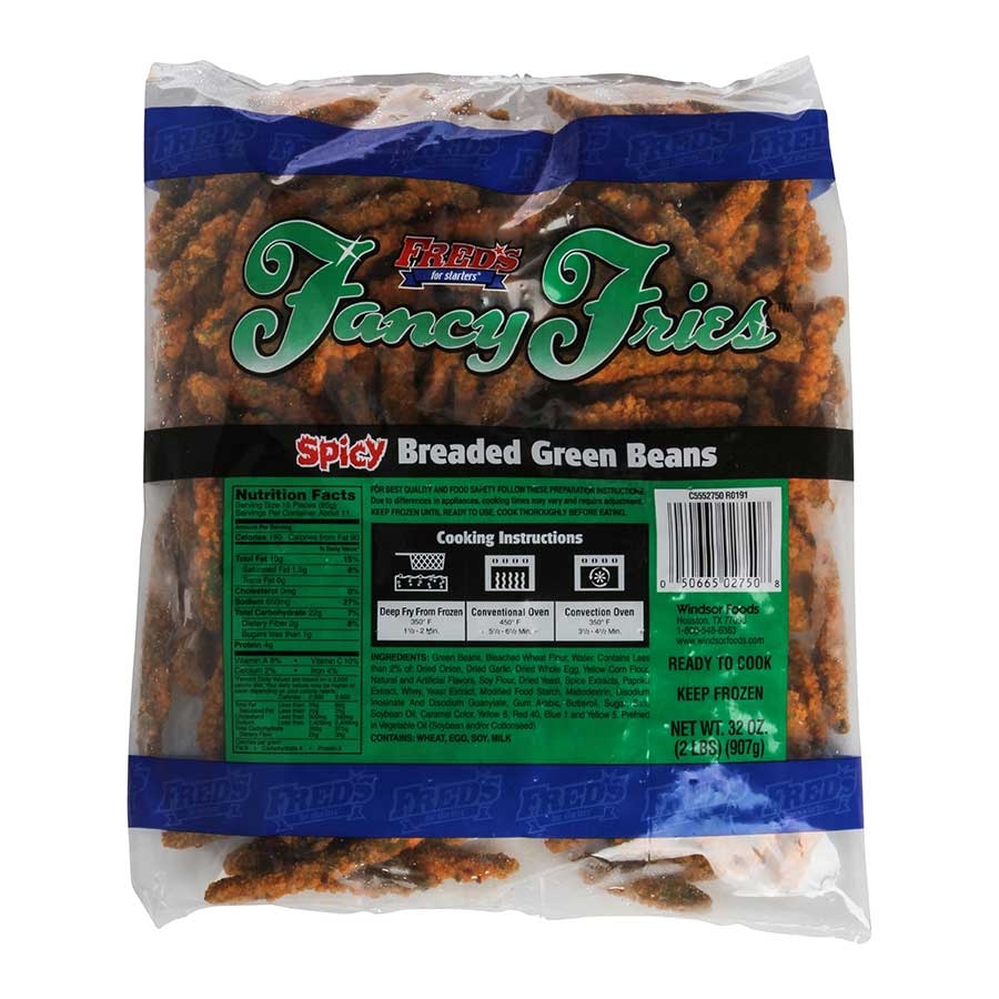 Freds Spicy Breaded Green Bean Appetizer, 2 Pound -- 6 per case.