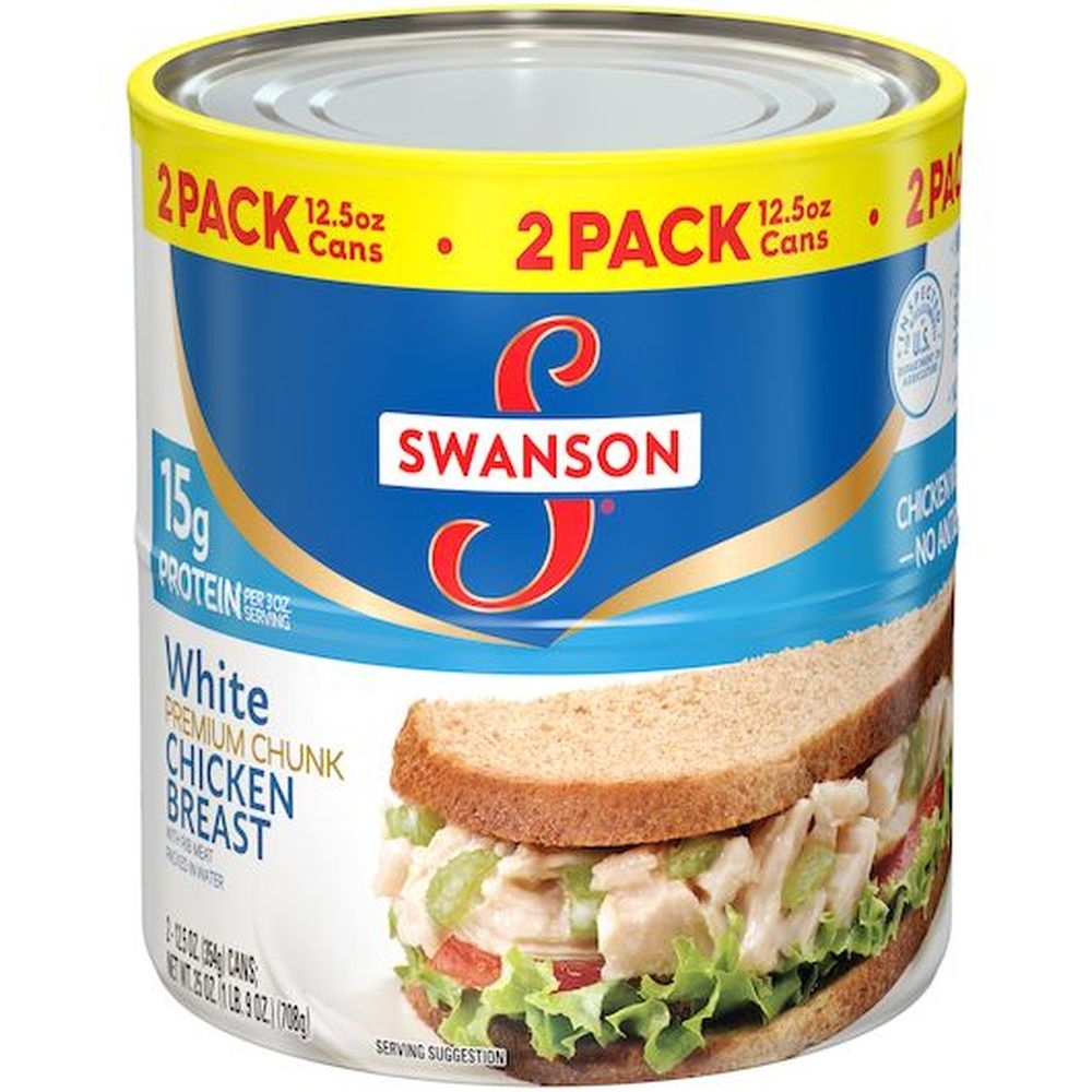 Swanson White Premium Chunk Canned Chicken Breast, 25 Ounce -- 6 per case