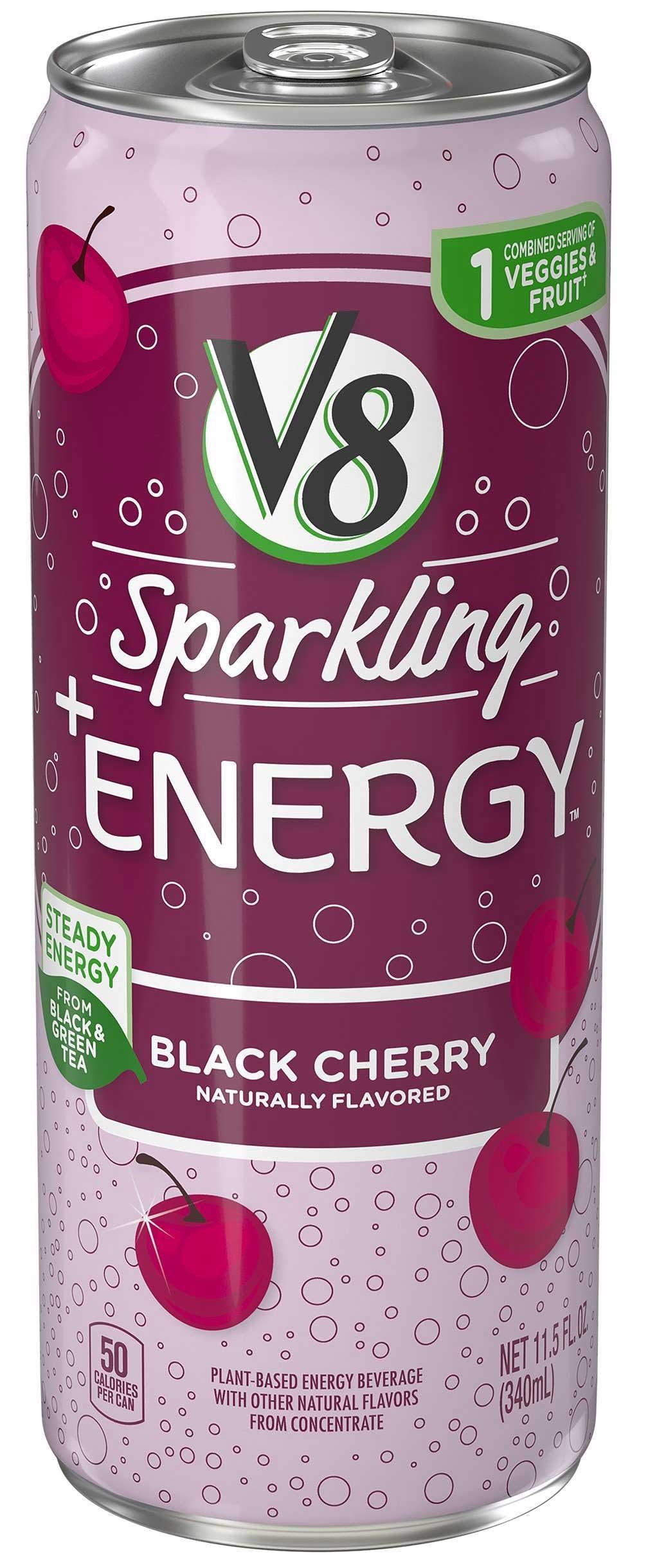 V8 Sparkling Black Cherry Energy Drink, 11.5 Fluid Ounce -- 12 per case