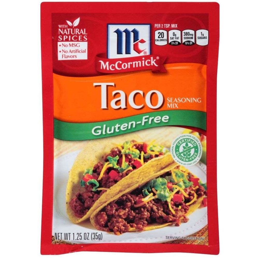 Mccormick Gluten Free Taco Seasoning Mix, 1.25 Ounce -- 12 per case