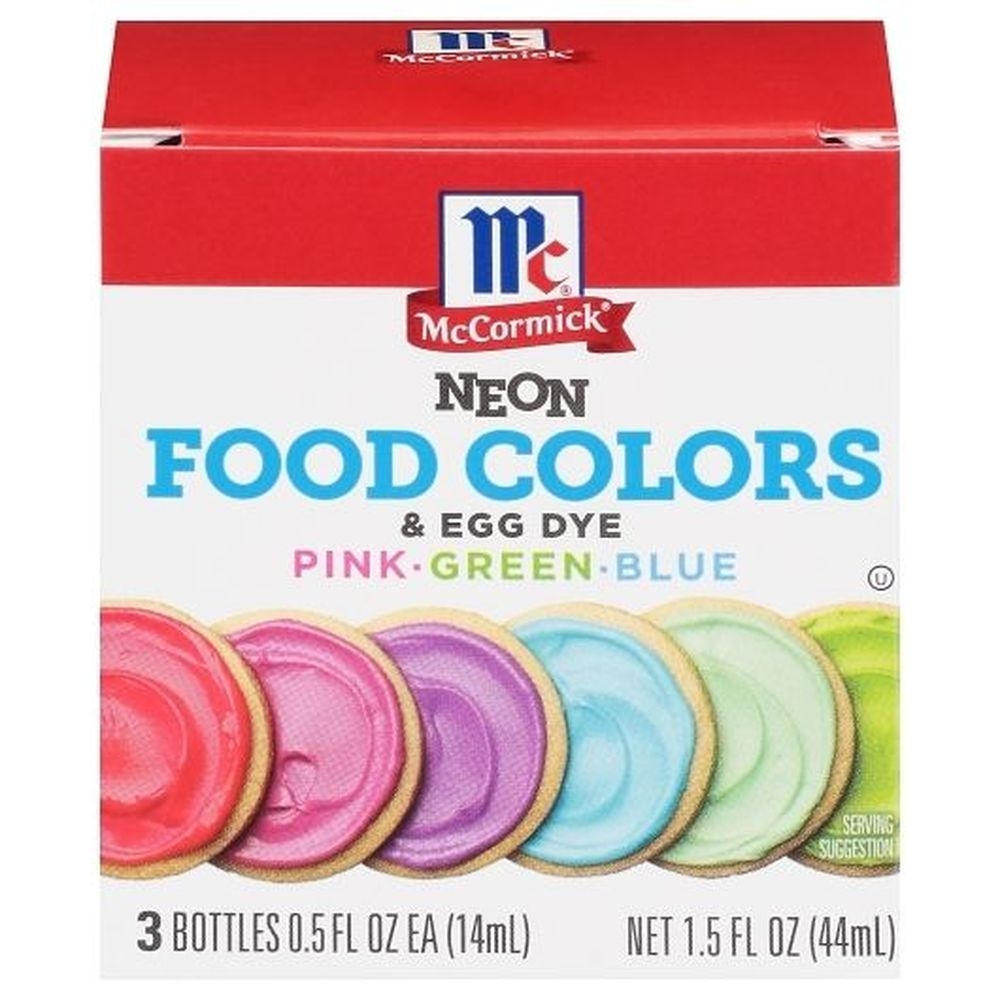 Mccormick Neon Assorted Food Colors, 1.5 Fluid Ounce -- 8 per case