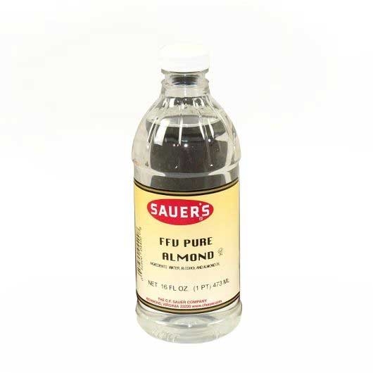 Sauer Pure Almond Extract, 16 Ounce Bottle -- 6 per case