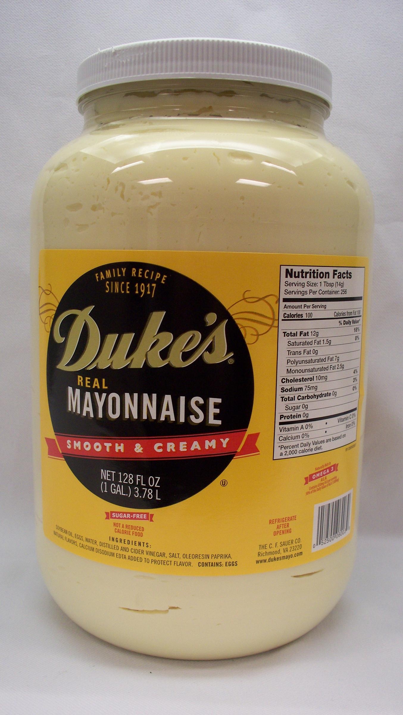 Dukes Sugar Free Mayonnaise, 1 Gallon -- 4 per case.