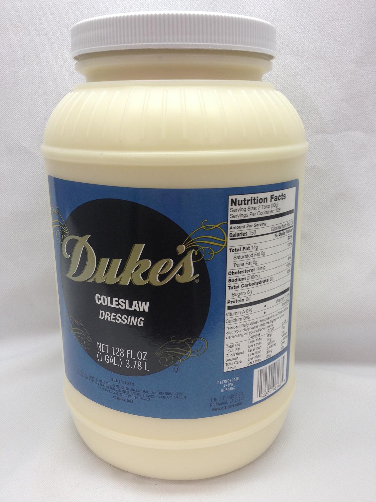 Dukes Coleslaw, 1 Gallon -- 4 per case.