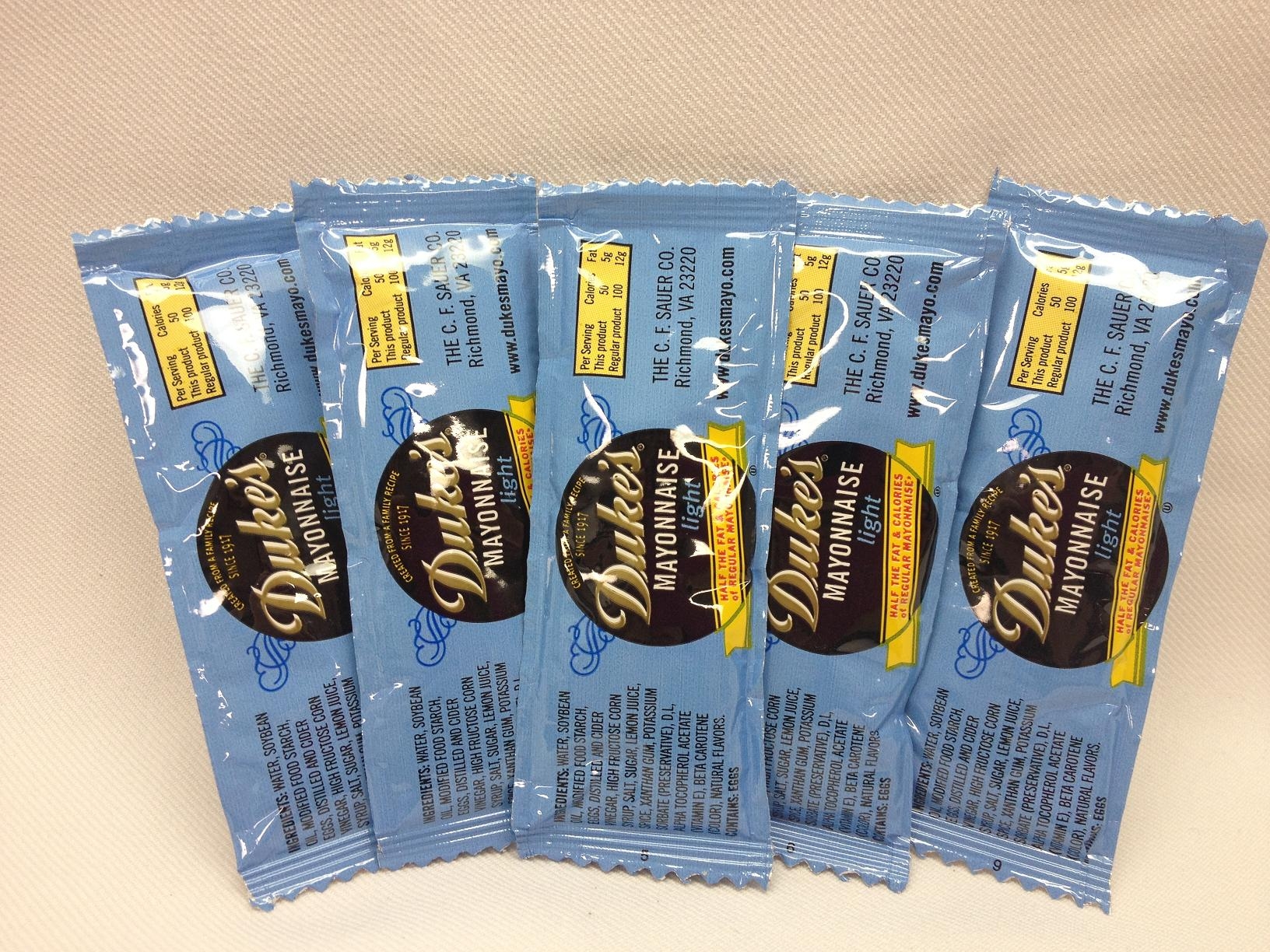 Dukes Light Mayonnaise, 12 Gram -- 200 per case.