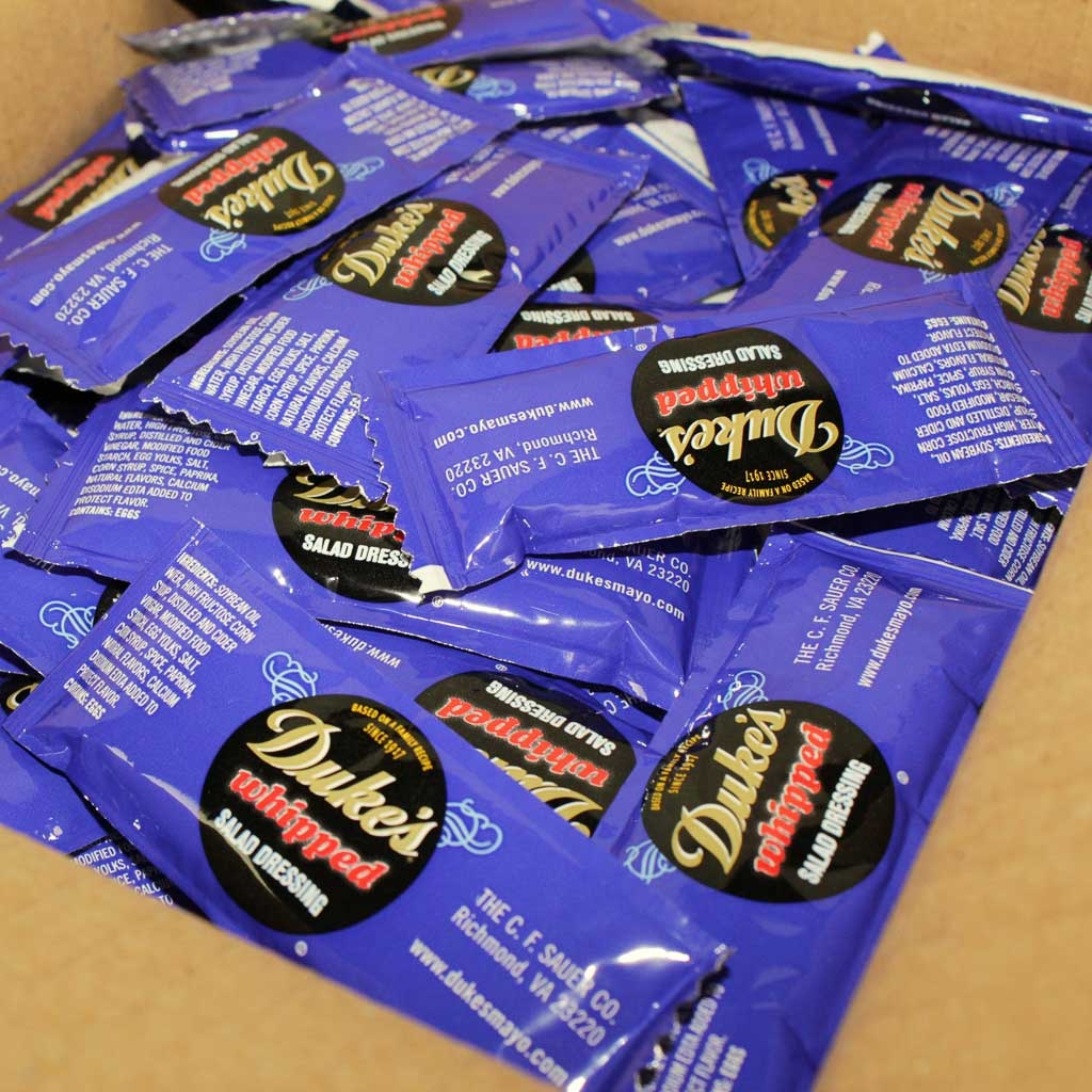 Dukes Salad Dressing, 12 Gram -- 200 per case.