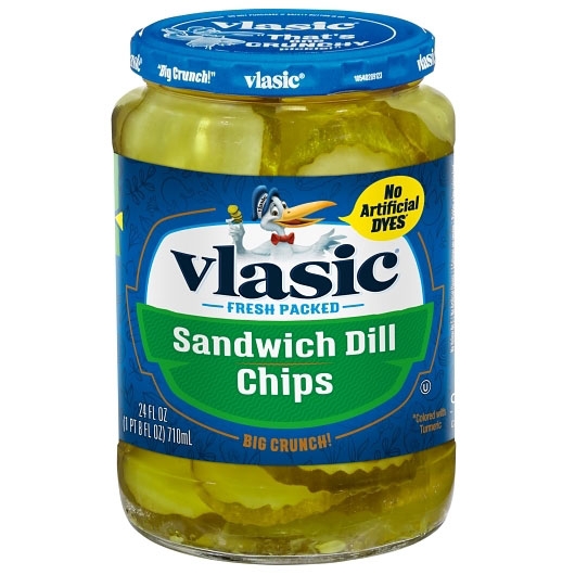 Vlasic Hamburger Dill Pickle Chip, 24 Ounce -- 12 Count