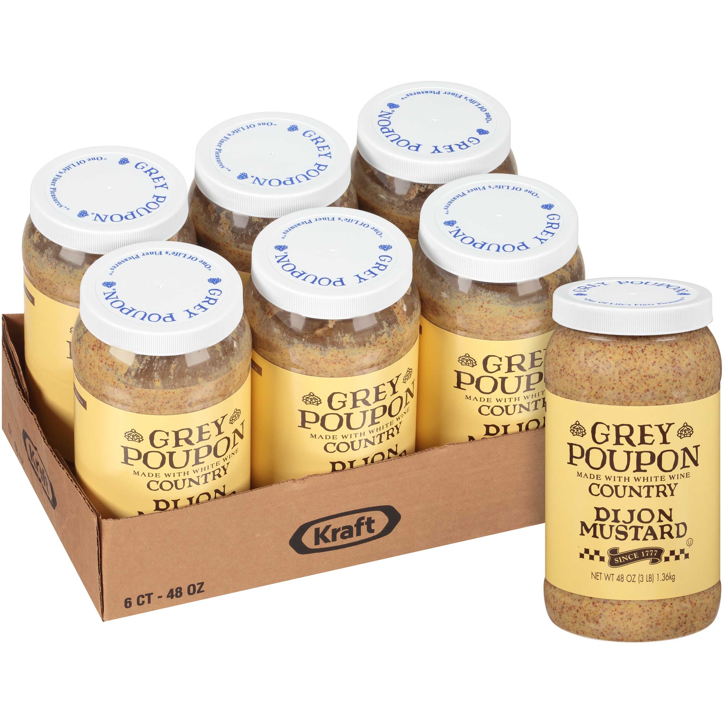 Grey Poupon Country Dijon Mustard 6 Case 48 Ounce