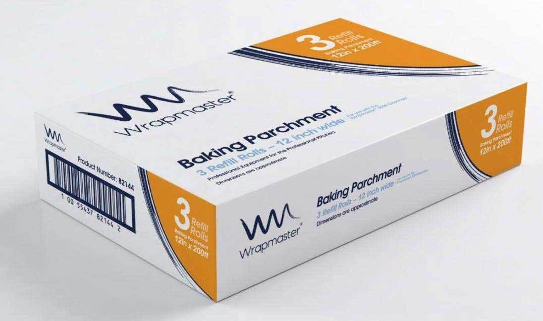 Cofresco Wrapmaster Baking Parchment Refill Roll, 12 inch x 200 feet -- 3 per case