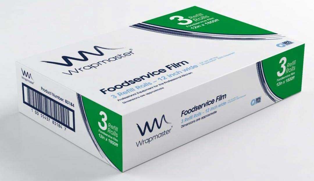 Cofresco Wrapmaster Foodservice Film Refill Roll, 12 inch x 1800 feet -- 3 per case