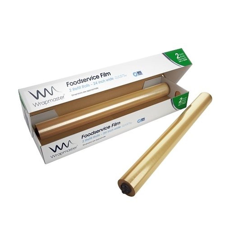 Wrapmaster Foodservice Film Roll, 24 inch x 1800 feet - 2 per case