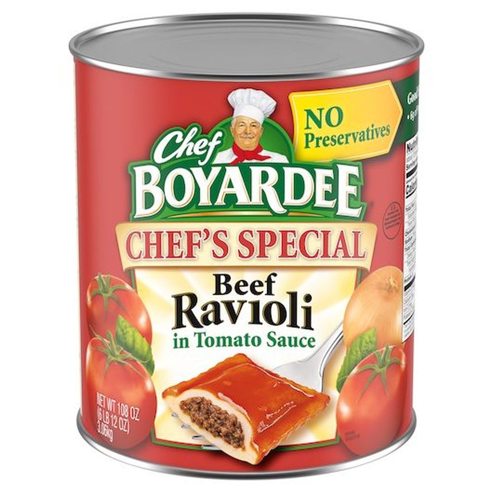 Chef Boyardee Chef Special Beef Ravioli, 108 Ounce -- 6 per case