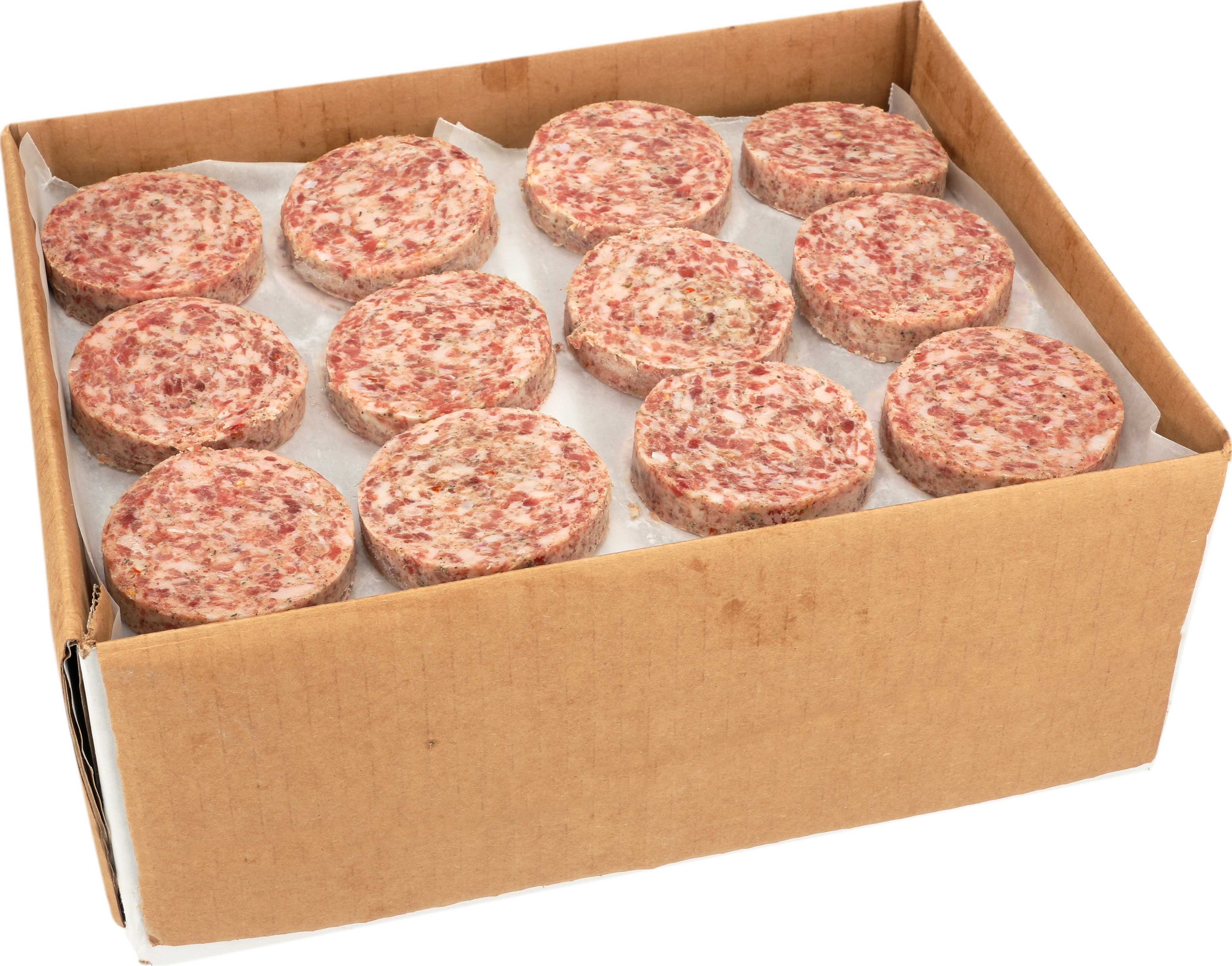 Rudys Farms Raw Whole Hog Country Style Sausage Patties, 2 Ounce -- 96 per case