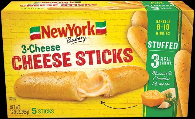 New York Bakery Three Cheese Cheese Sticks, 12.9 Ounce -- 8 per case