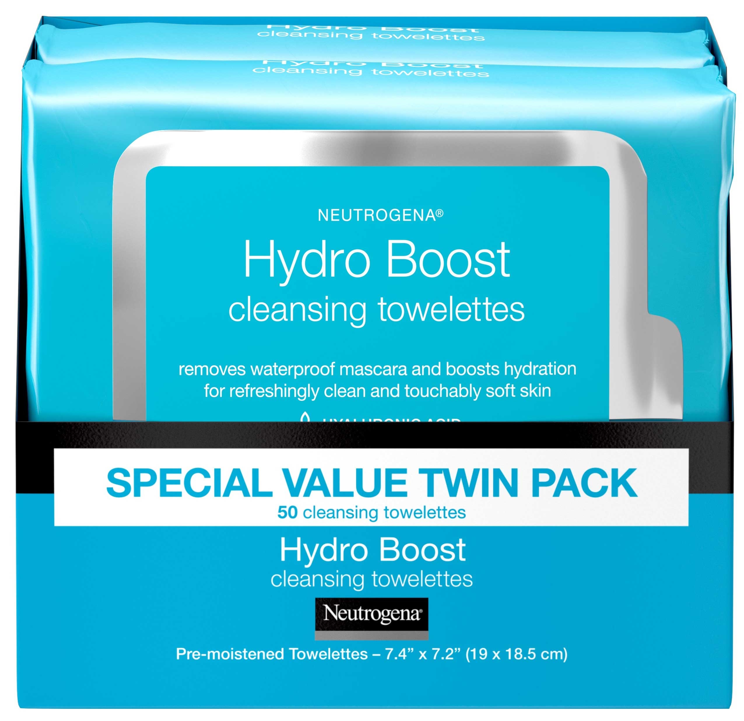 Neutrogena Cleansing Wipes - Twin Pack, 50 count per pack -- 12 per case