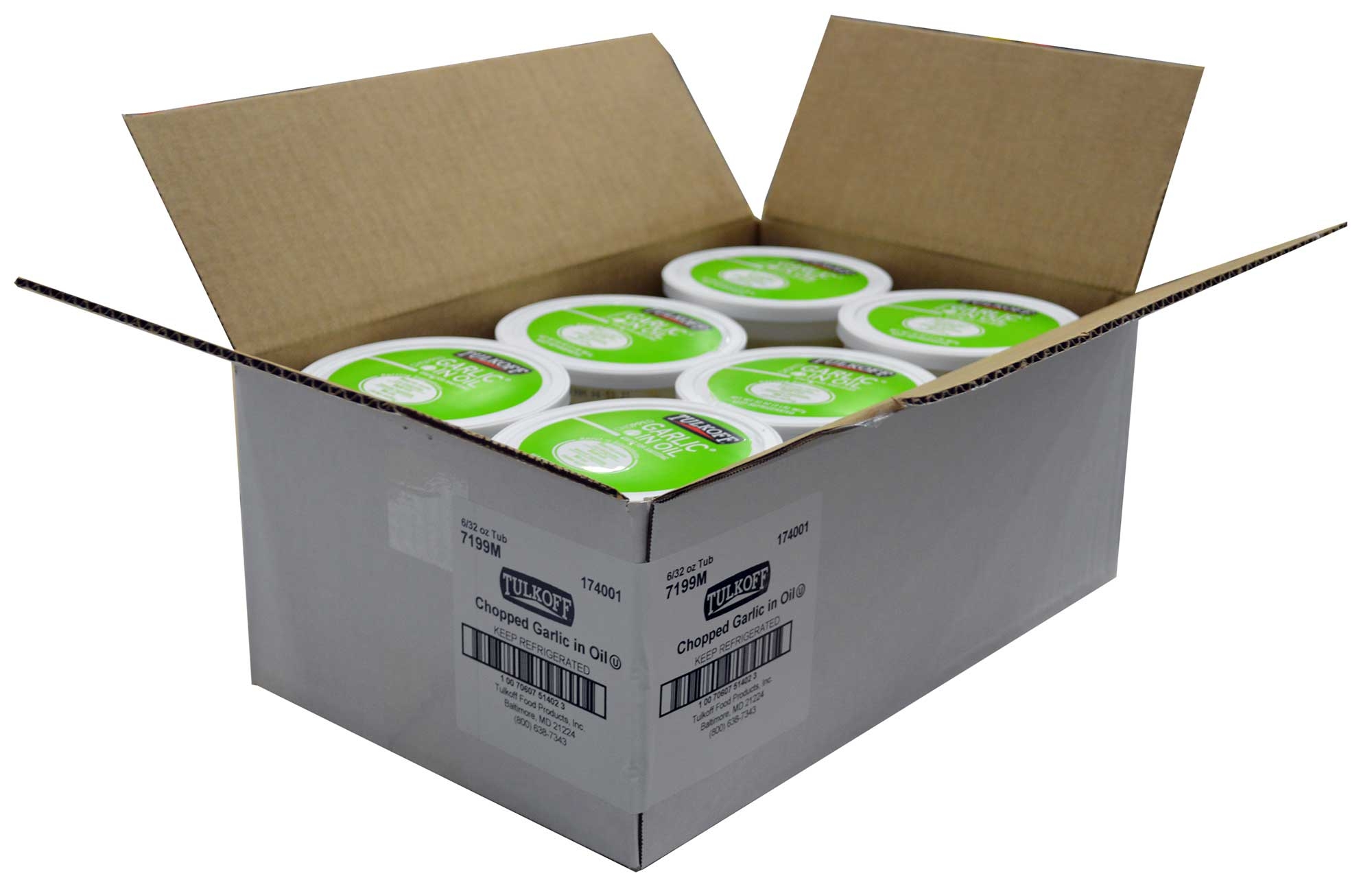 Tulkoff Chopped Garlic in Oil - 32 oz. container, 6 per case