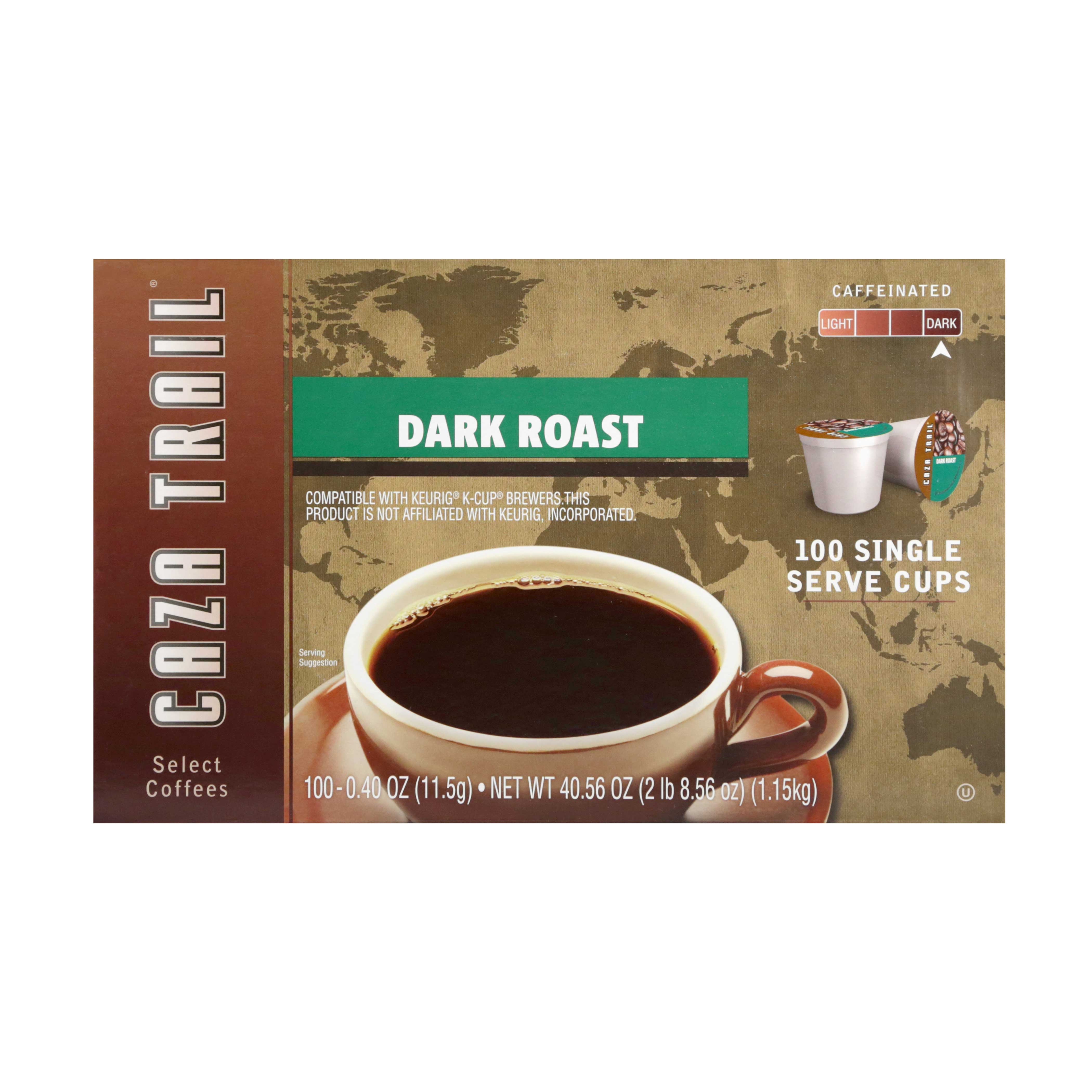 Caza Trail Single Cup Dark Roast Coffee -- 100 per case.