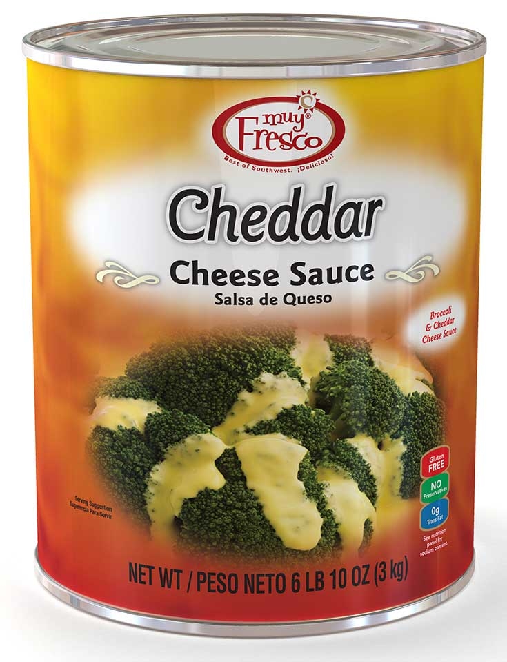 Muy Fresco Cheddar Cheese Sauce, Number 10 Can -- 6 per case.