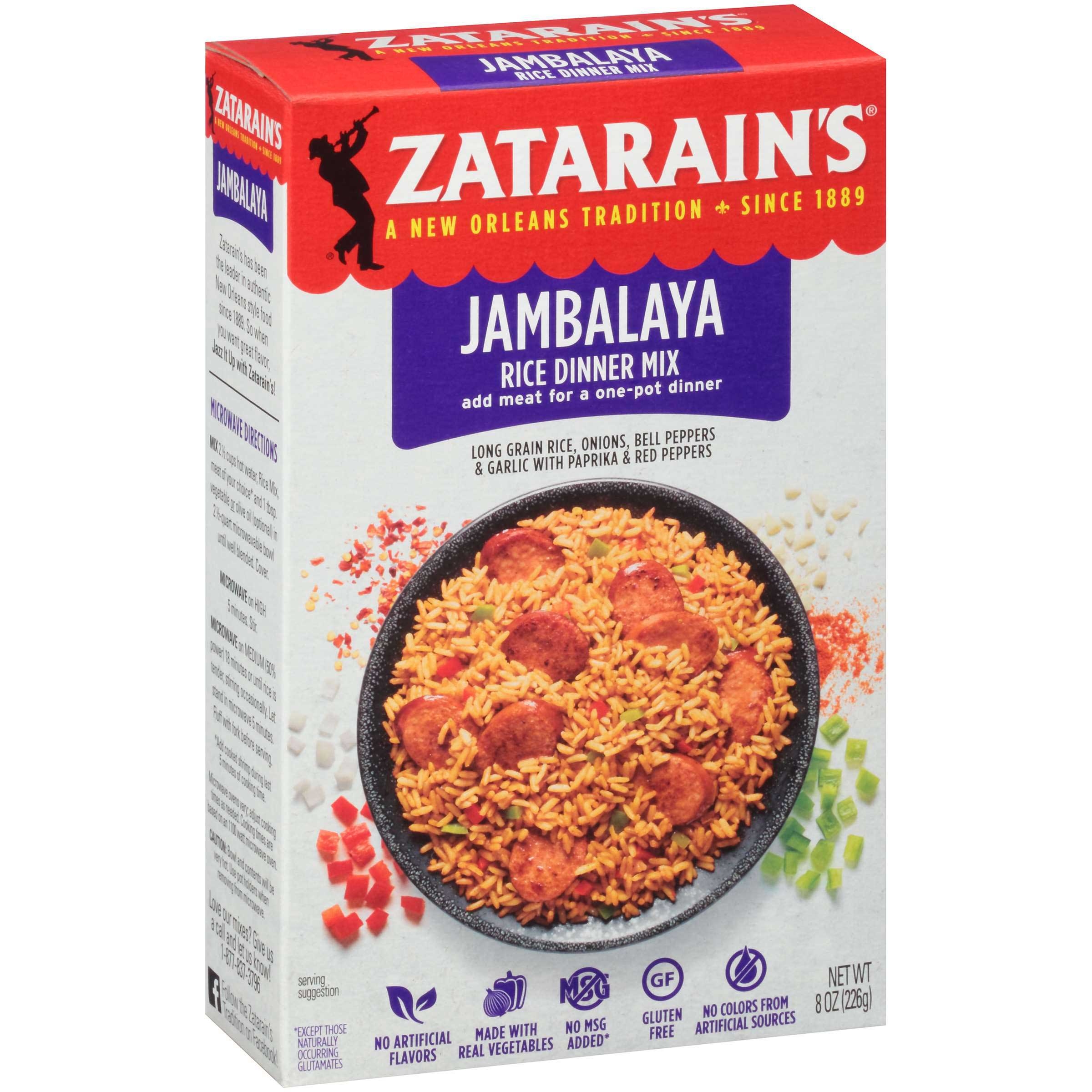 Zatarains Jambalaya Rice Mix, 8 Ounce -- 12 per case.