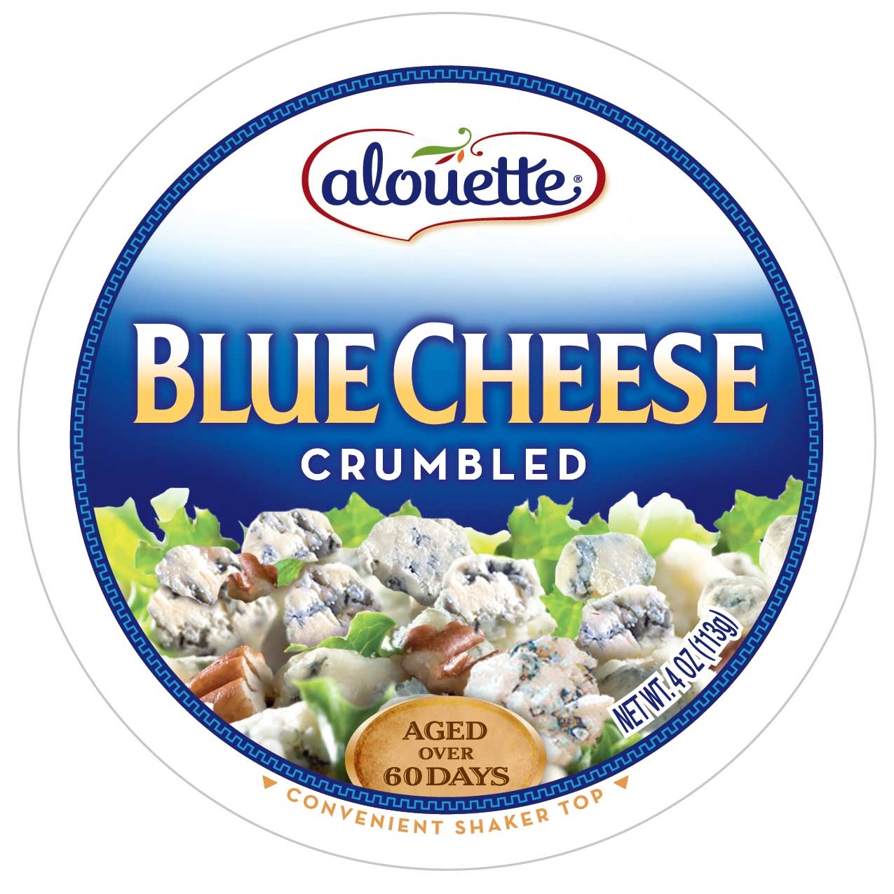 Alouette Crumbled Blue Cheese, 4 Ounce -- 12 per case.