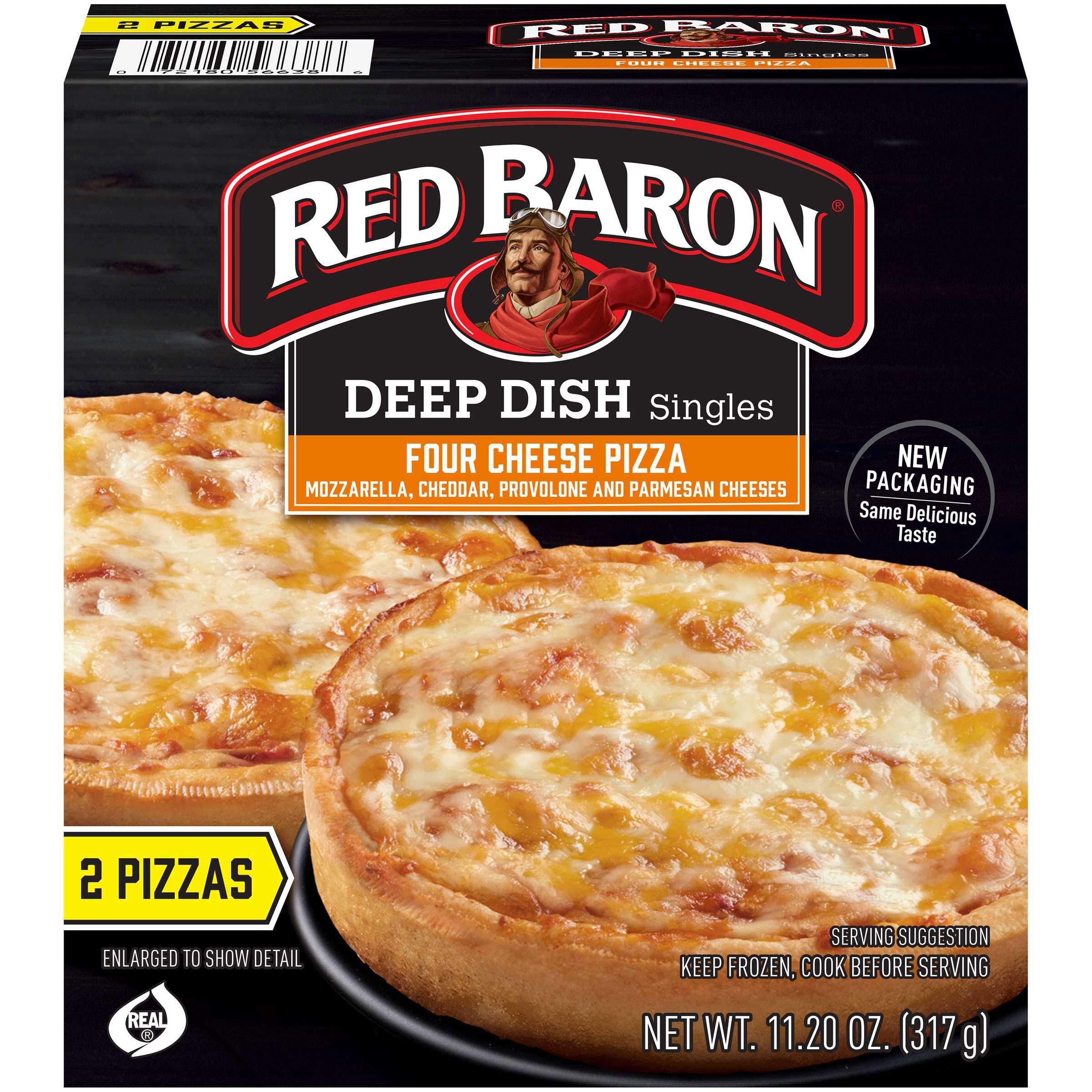 Red Baron Single 4 Cheese Deep Dish Pizza, 5 inch -- 12 per case.