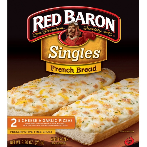 Red Baron French Bread Singles 5 Cheese and Garlic Pizza, 8.8 Ounce -- 12 per case.
