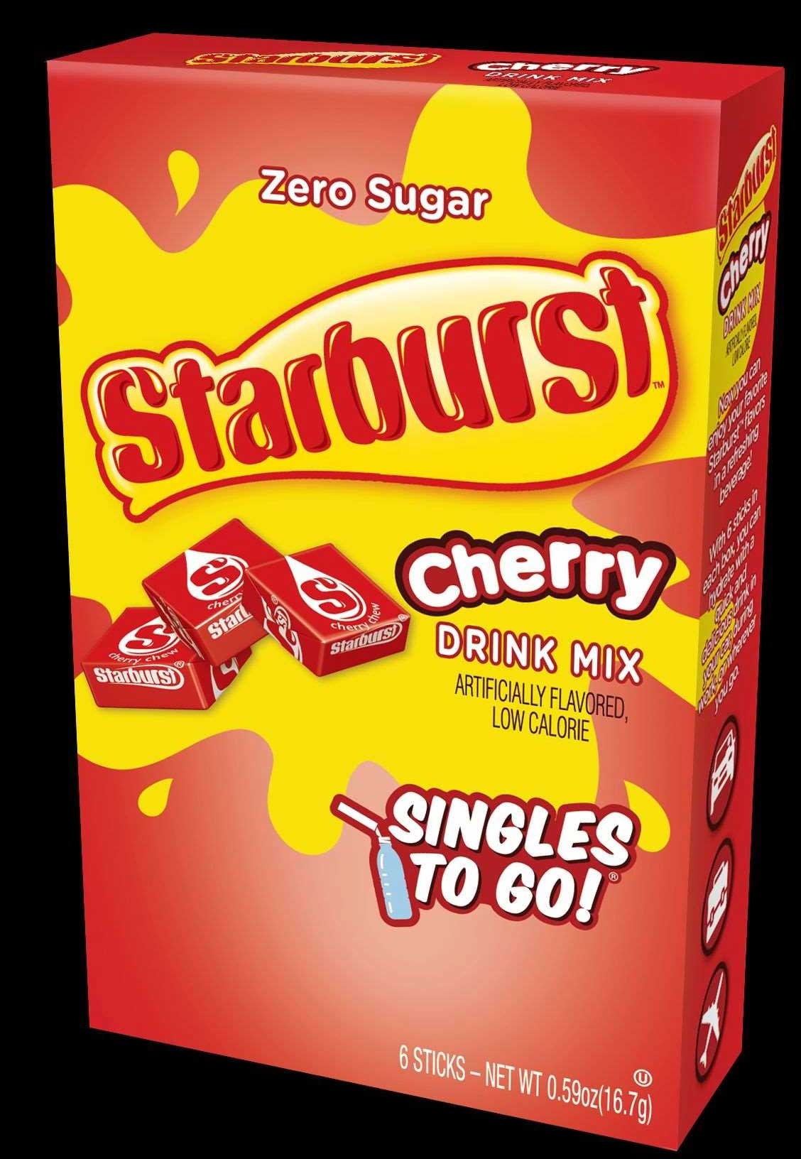 Starburst Singles To Go Cherry Powdered Drink Mix, 0.59 Ounce -- 12 per case