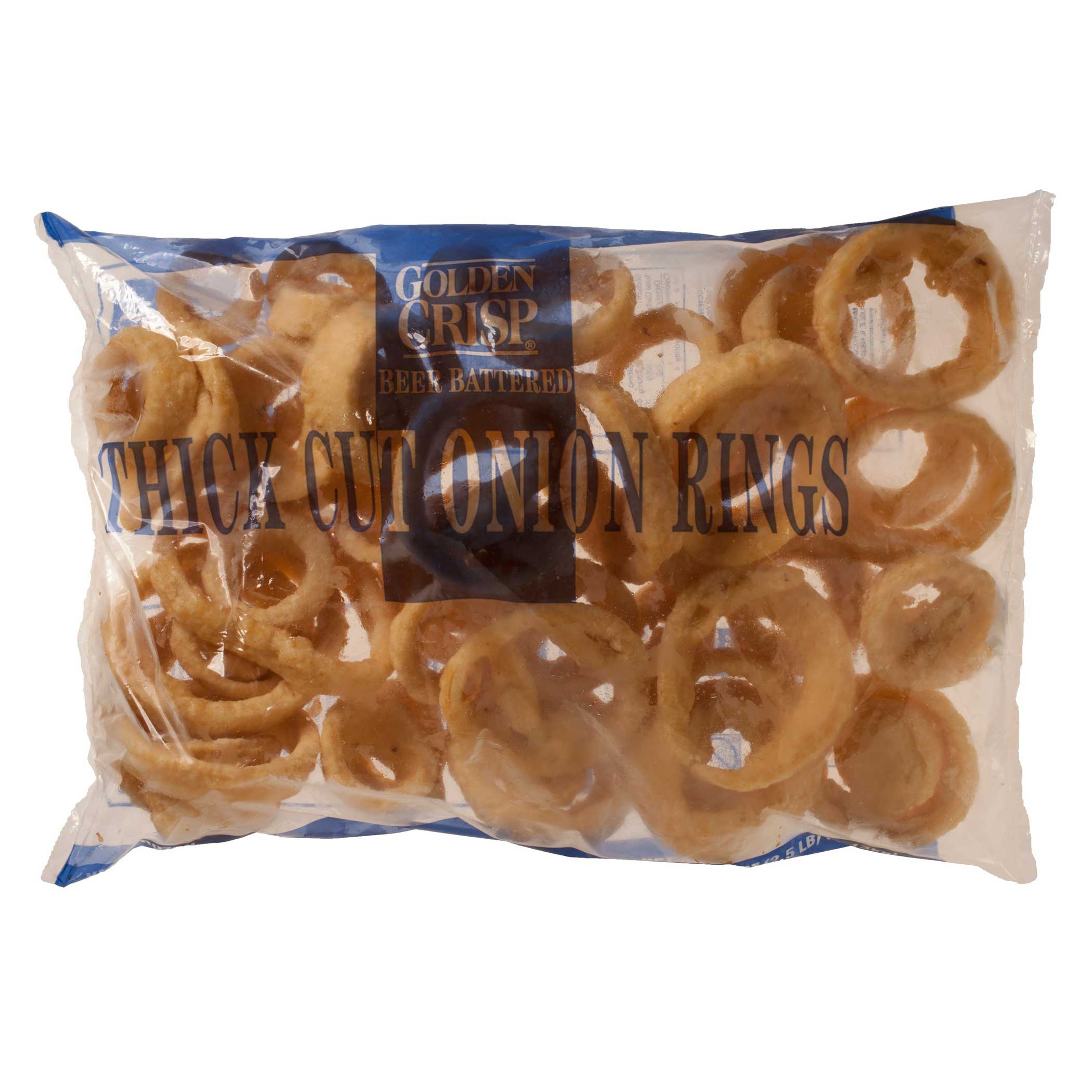 McCain Golden Crisp Beer Battered Thick Cut Onion Ring, 2.5 Pound -- 6 per case.